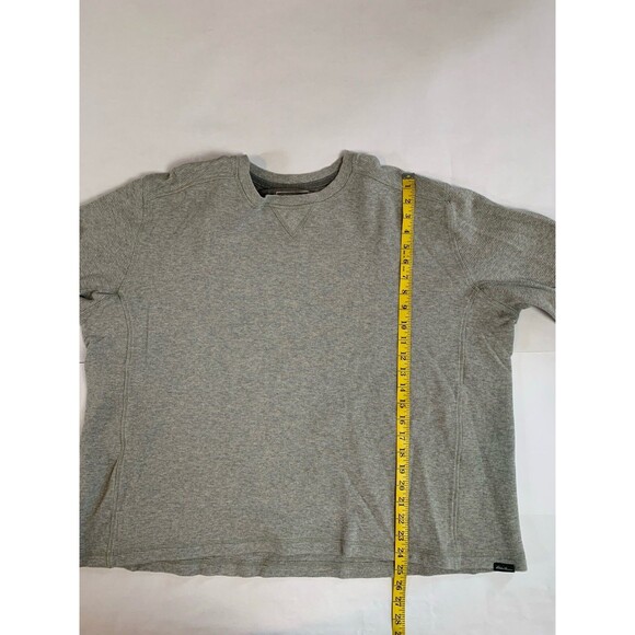 Eddie Bauer Sweatshirt Mens 2XL Gray Thermal Waffle Knit Shirt Long Sleeve - Picture 7 of 7